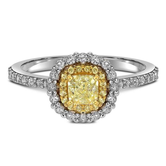 Помолвочное кольцо из белого золота с бриллиантами (058661)