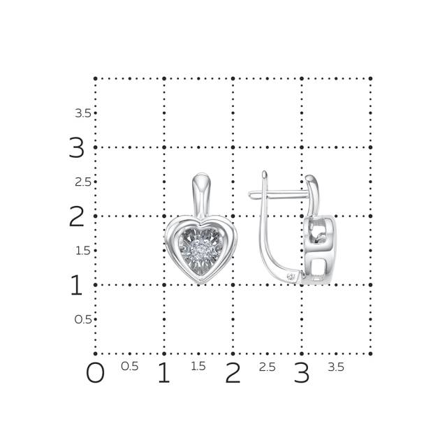 Серьги из белого золота с бриллиантами (064076)