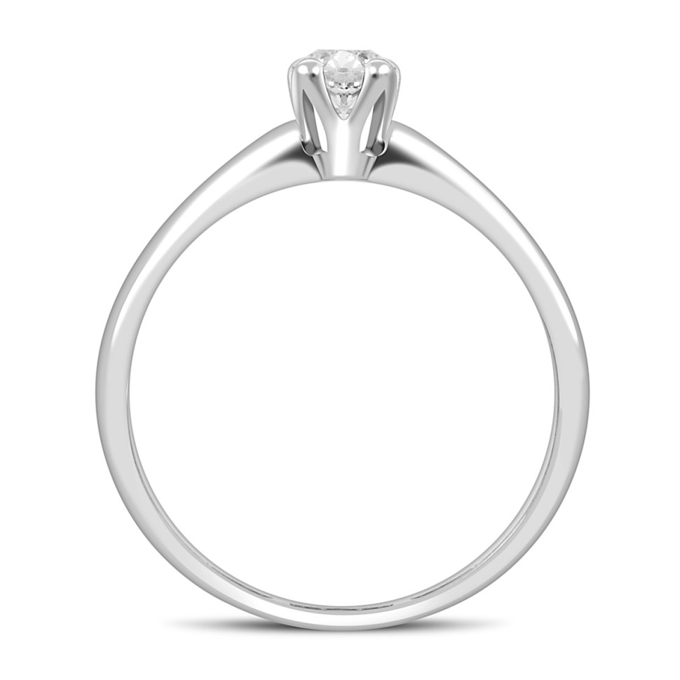 Помолвочное кольцо из белого золота с бриллиантом (023831)