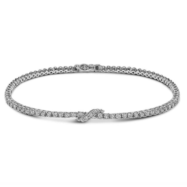 Браслет из белого золота с бриллиантами (061473)