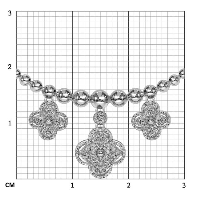 Колье из белого золота с бриллиантами (059958)