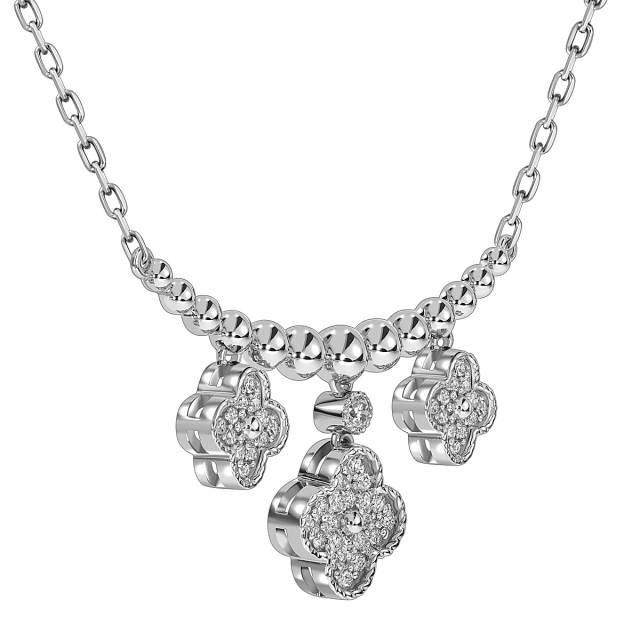 Колье из белого золота с бриллиантами (059958)