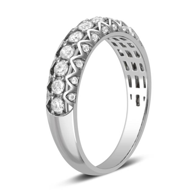 Кольцо из белого золота с бриллиантами (060321)
