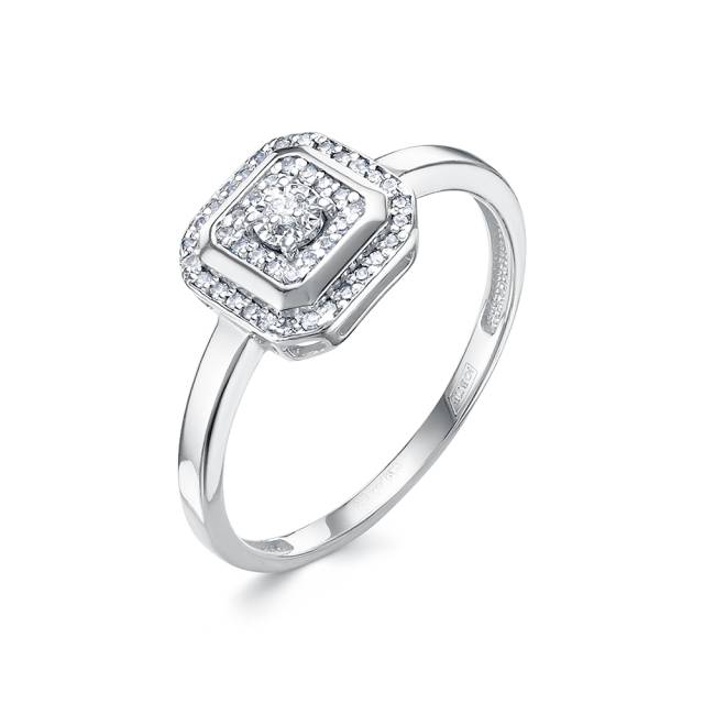 Кольцо из белого золота с бриллиантом (060401)