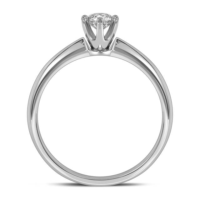 Помолвочное  кольцо из белого золота с бриллиантом (027210)