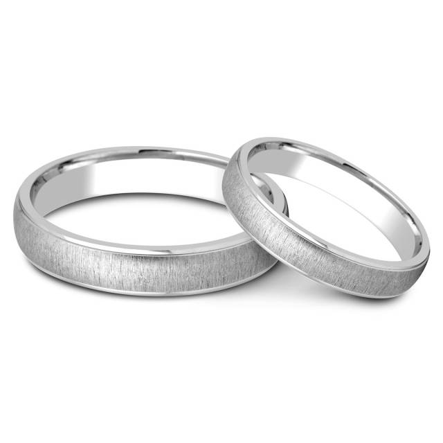 Обручальное кольцо из белого золота (014818)
