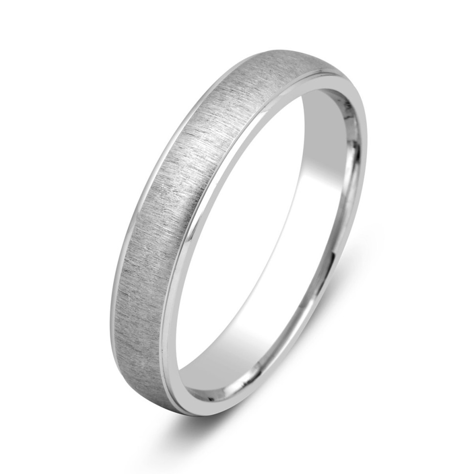 Обручальное кольцо из белого золота (014818)