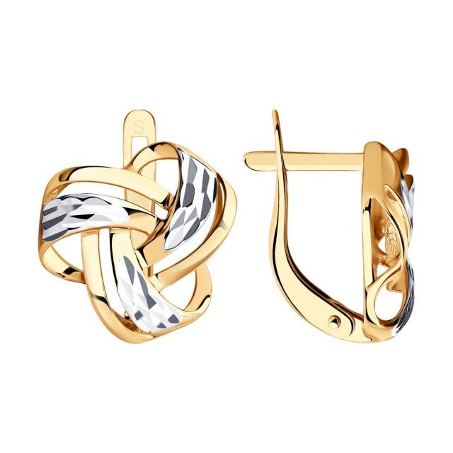 Серьги из красного золота (045738)