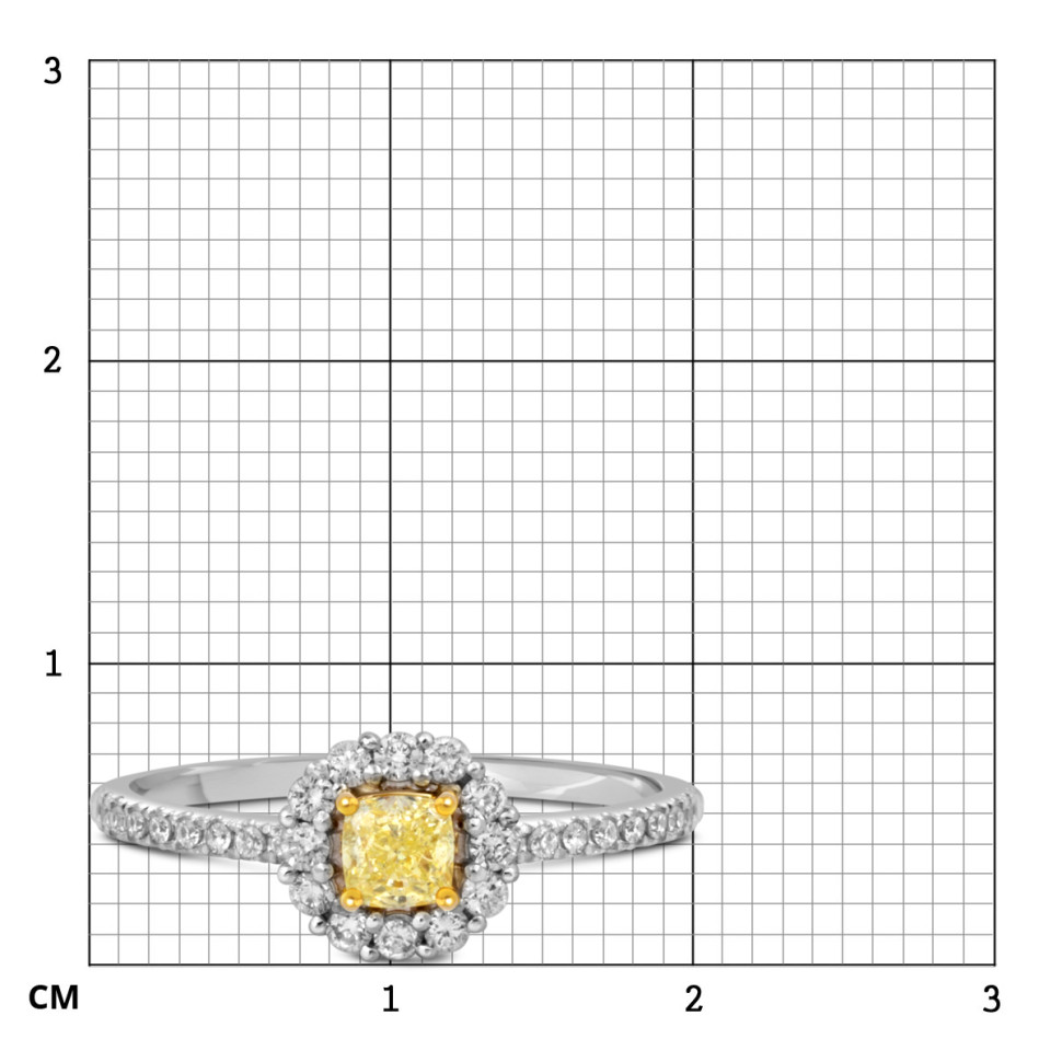 Помолвочное кольцо из белого золота с бриллиантами (052145)