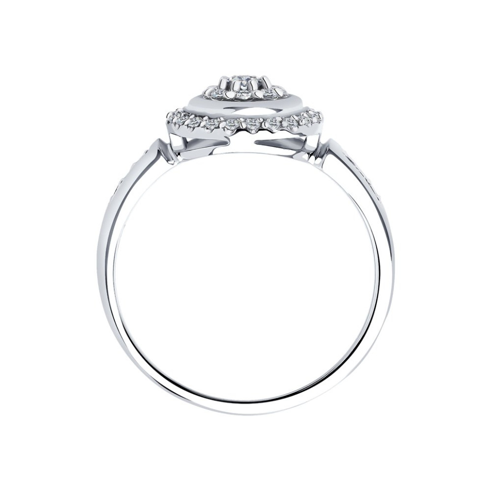 Кольцо из белого золота с бриллиантами (048025)