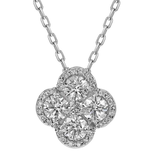 Колье из белого золота с бриллиантами (060683)