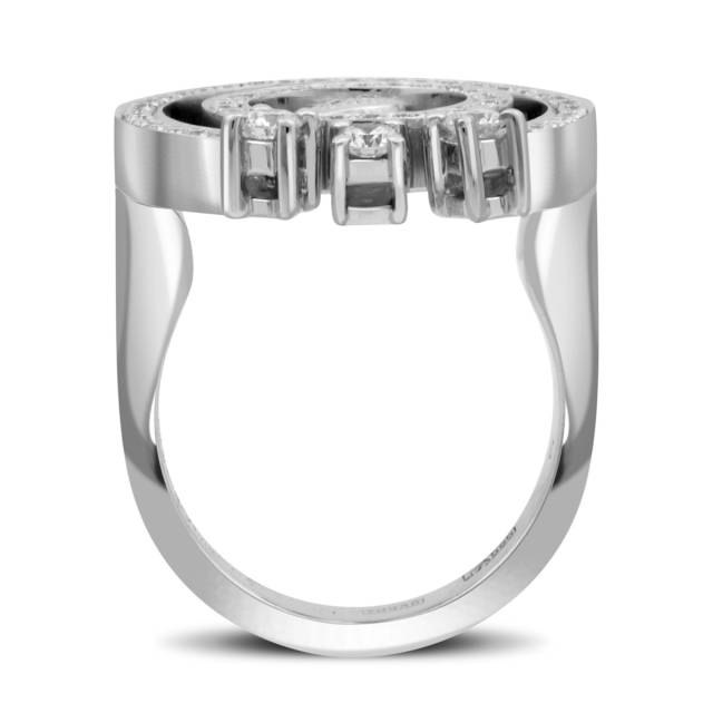 Кольцо из белого золота с бриллиантами (037607)