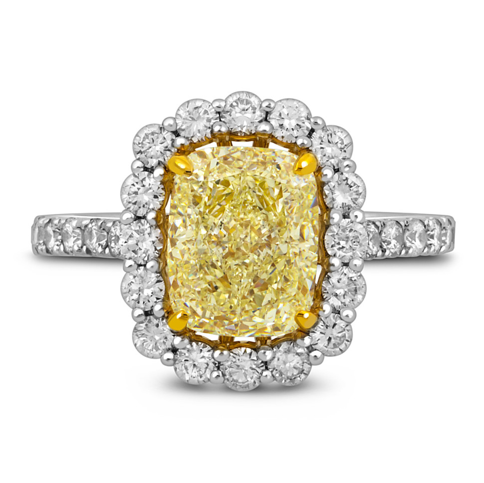 Помолвочное кольцо из белого золота с бриллиантами (048212)