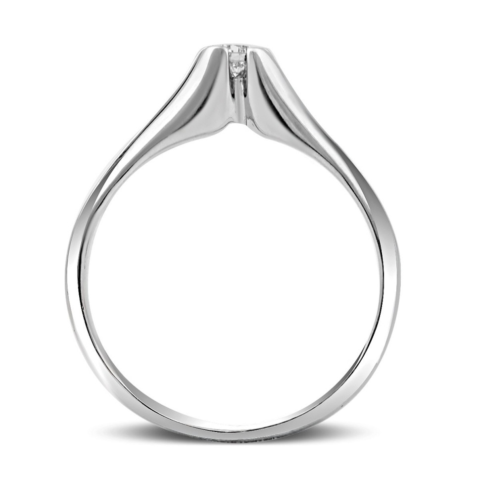 Помолвочное кольцо из белого золота с бриллиантом (023395)