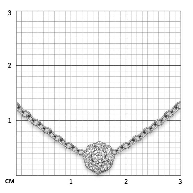 Колье из белого золота с бриллиантами (059133)