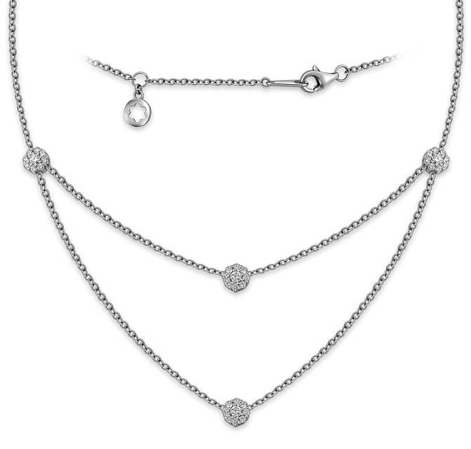 Колье из белого золота с бриллиантами (059133)