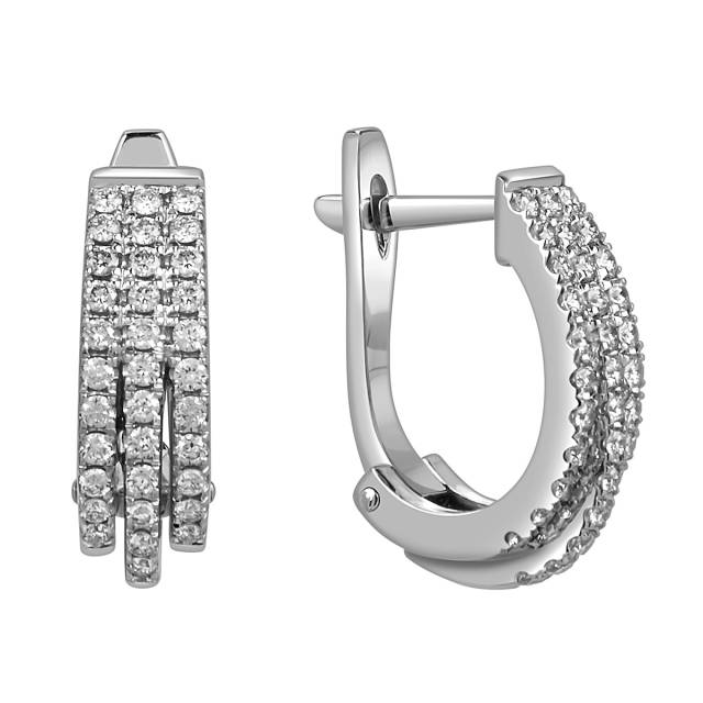 Серьги из белого золота с бриллиантами (059956)