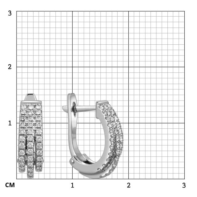 Серьги из белого золота с бриллиантами (059956)