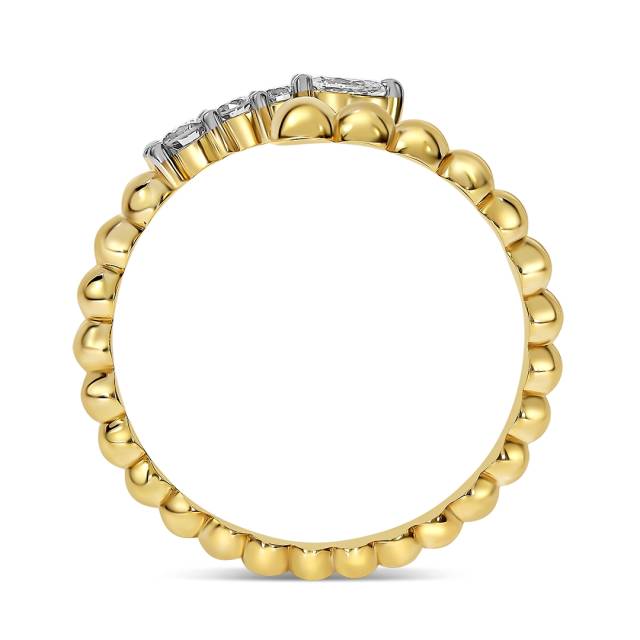 Кольцо из жёлтого золота с бриллиантами  (058497)