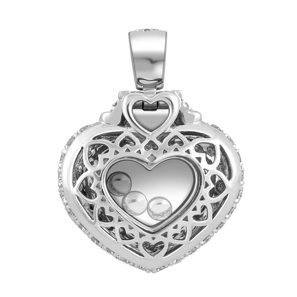 Кулон  из белого золота с  бриллиантами 