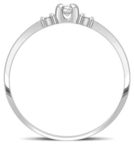 Помолвочное кольцо из белого золота с бриллиантами 16.5