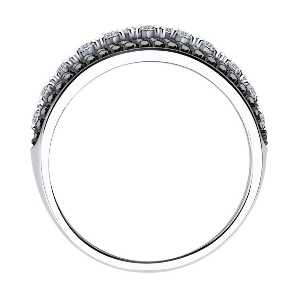 Кольцо из белого золота с бриллиантами (052871)