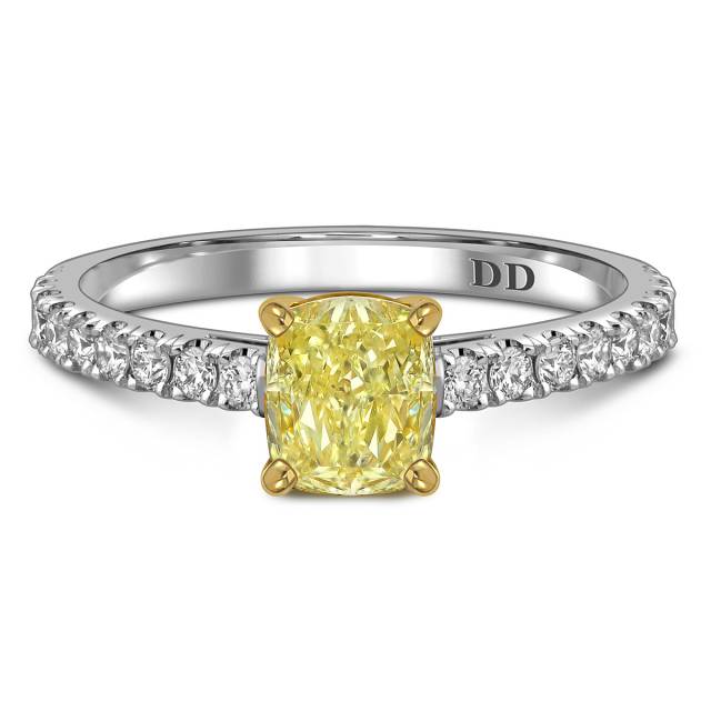 Помолвочное кольцо из белого золота с бриллиантами (063534)