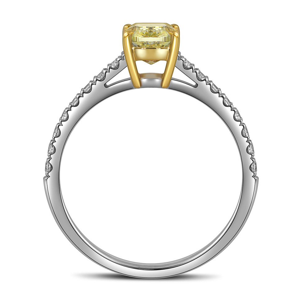 Помолвочное кольцо из белого золота с бриллиантами (063534)