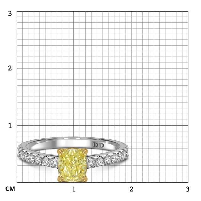 Помолвочное кольцо из белого золота с бриллиантами (063534)