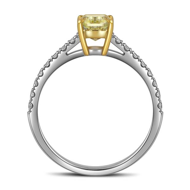 Помолвочное кольцо из белого золота с бриллиантами (063534)