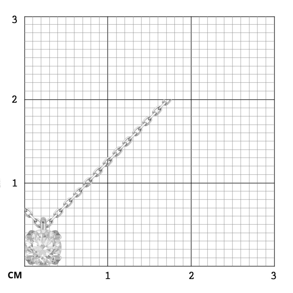Колье из платины с бриллиантом (047227)