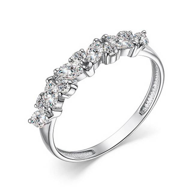 Кольцо из белого золота с бриллиантами (053685)