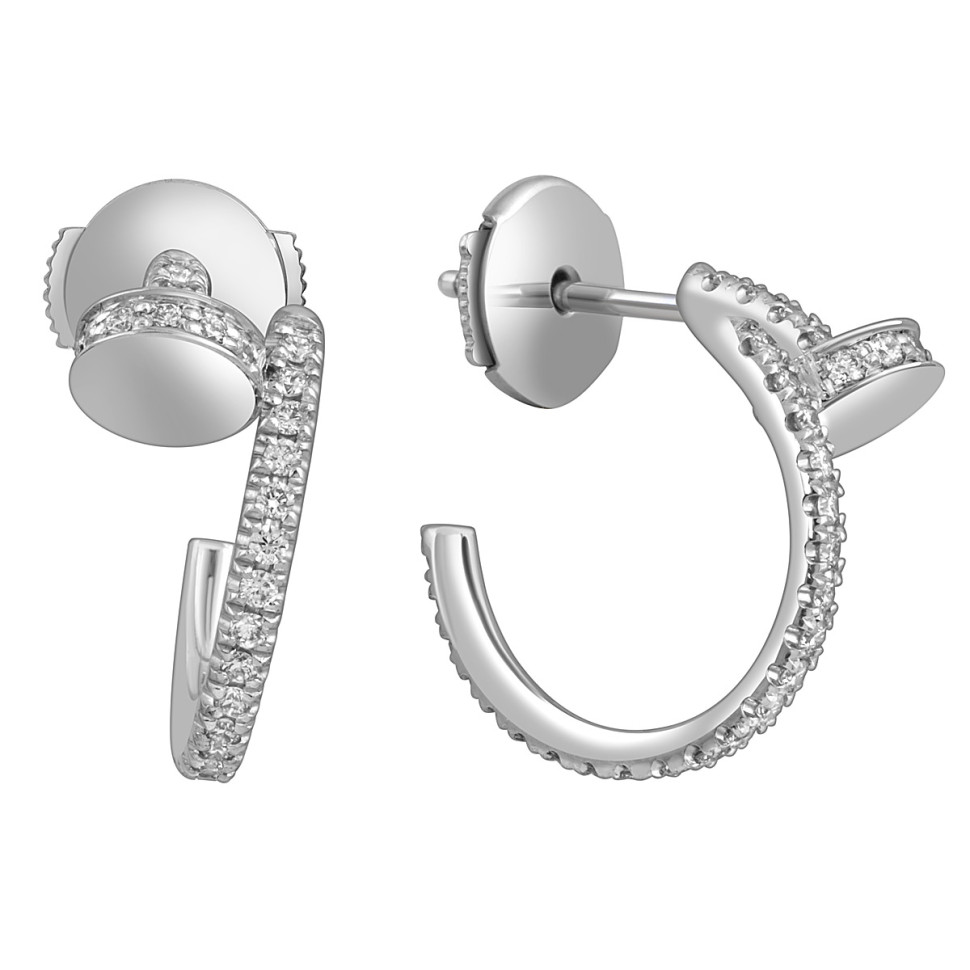 Серьги из белого золота с бриллиантами (053836)