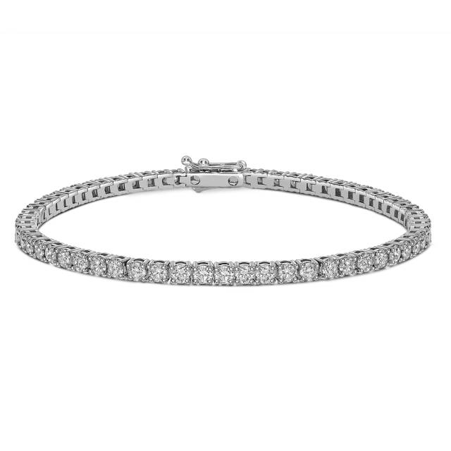 Браслет из белого золота с бриллиантами (061476)