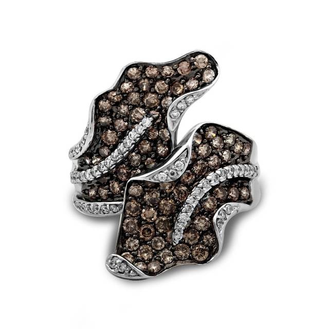 Кольцо из белого золота с бриллиантами (022191)