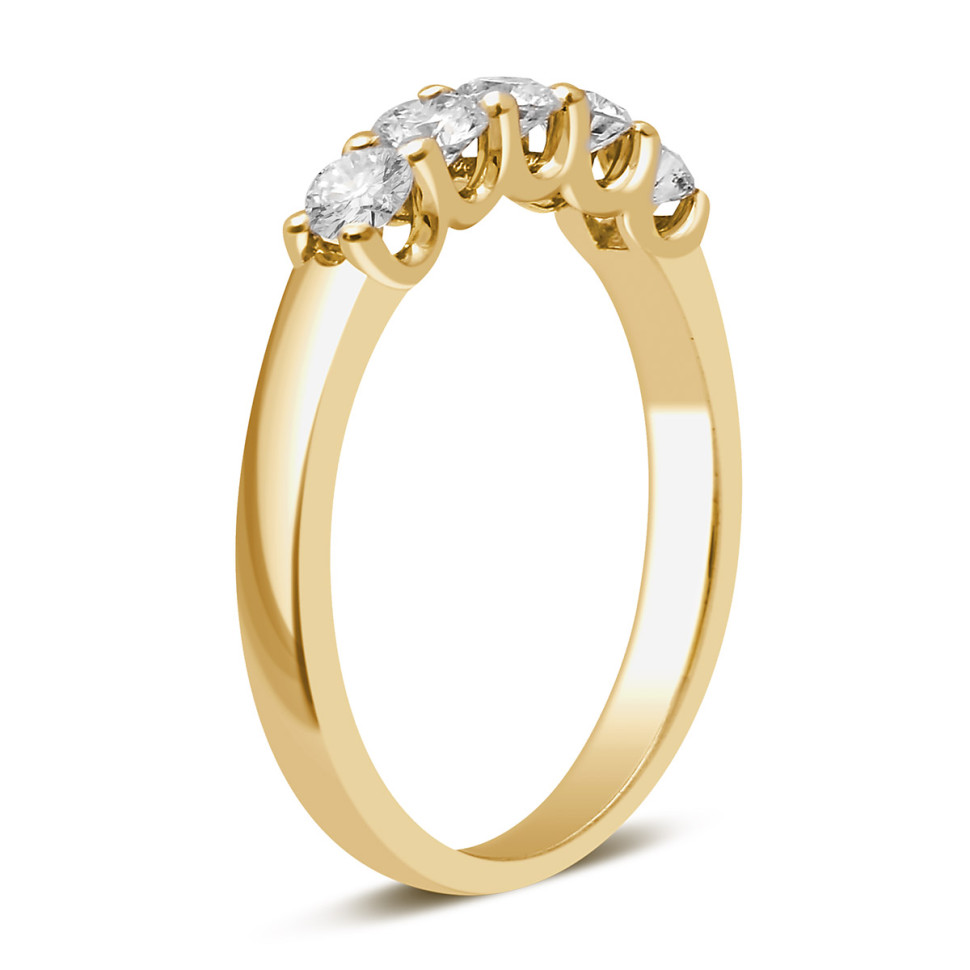 Кольцо из жёлтого золота с бриллиантами (037679)