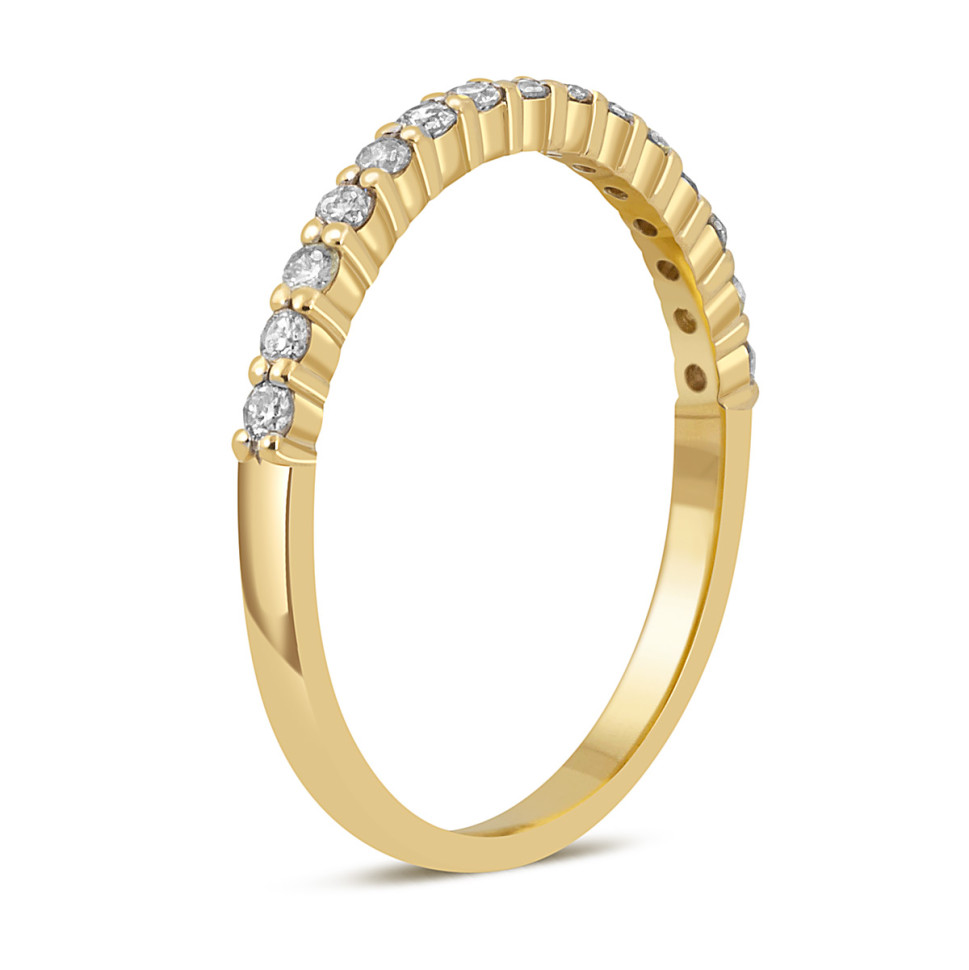 Обручальное кольцо из жёлтого золота с бриллиантами (050809)