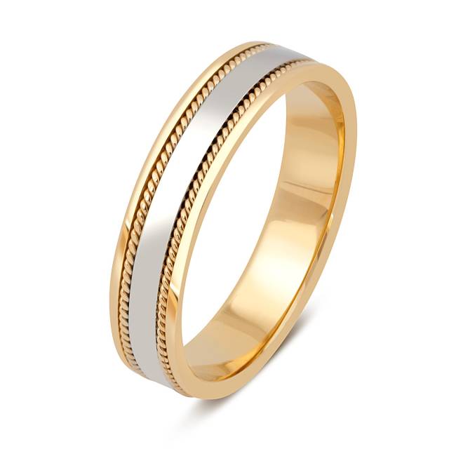 Обручальное кольцо из комбинированного золота (010438)