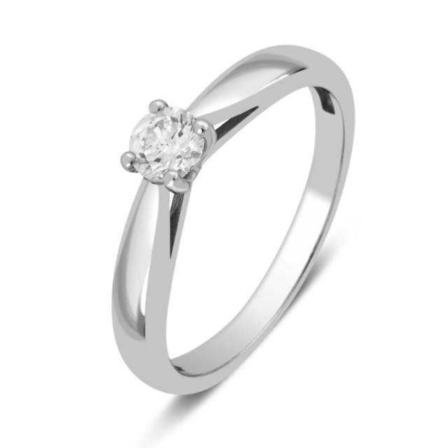 Помолвочное кольцо из белого золота с бриллиантом (032126)
