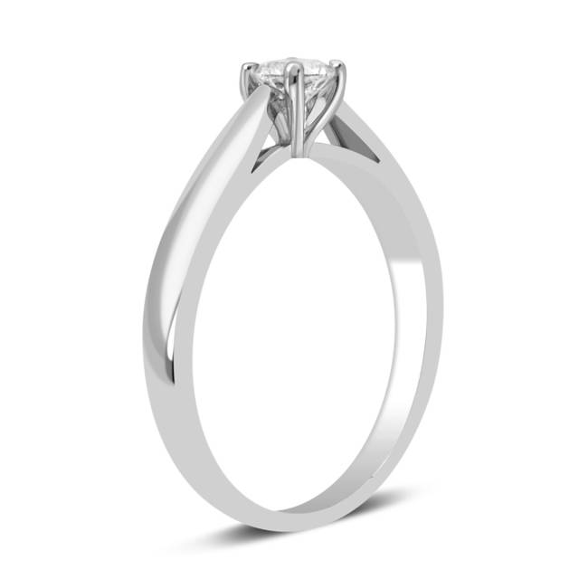 Помолвочное кольцо из белого золота с бриллиантом (032126)