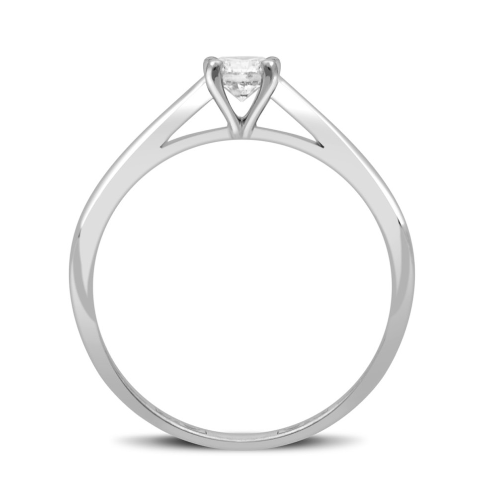 Помолвочное кольцо из белого золота с бриллиантом (032126)