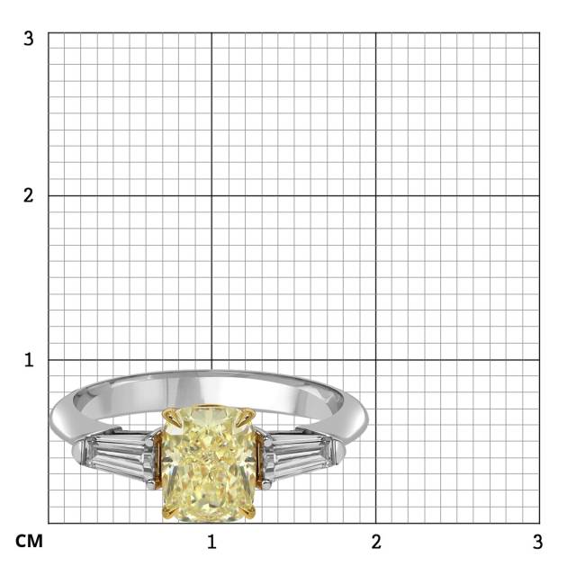 Кольцо из белого золота с бриллиантами (063052)