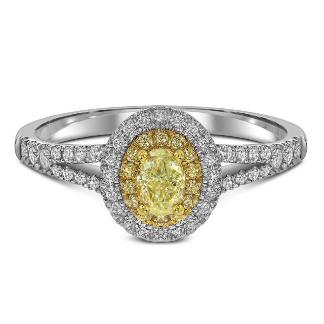 Кольцо из белого золота с бриллиантами (058508)