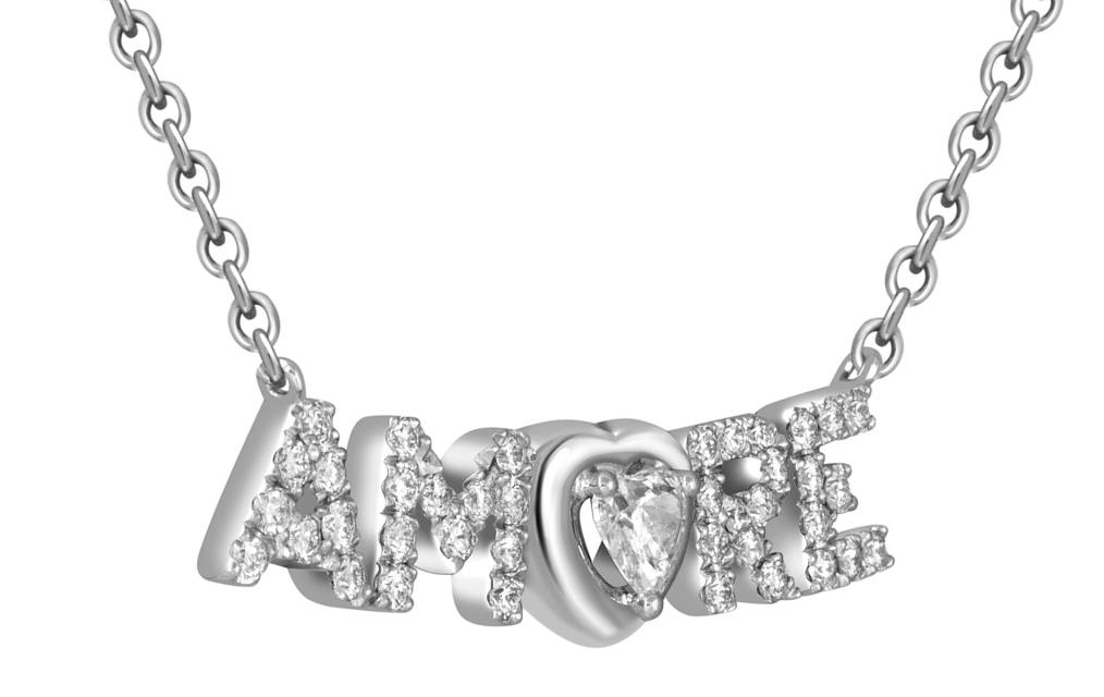 Колье из белого золота с бриллиантами "Crivelli" (054118)