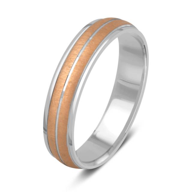 Обручальное кольцо из комбинированного золота (040972)