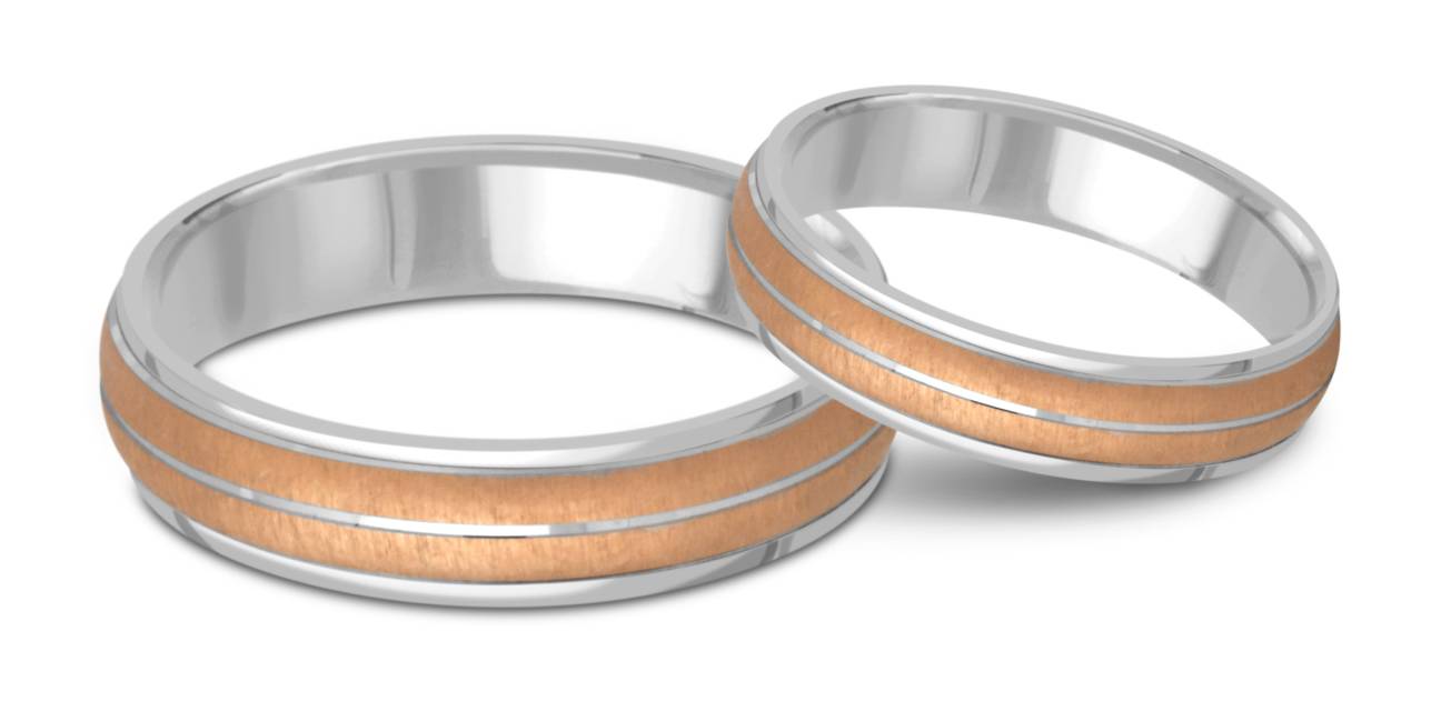 Обручальное кольцо из комбинированного золота (040972)