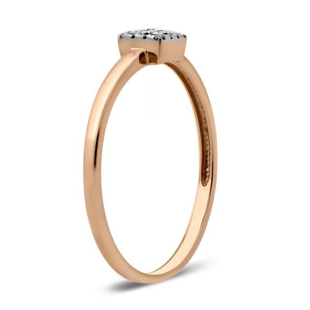 Кольцо из красного золота с бриллиантами (028336)