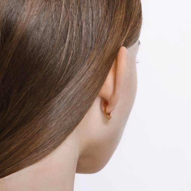 Серьги из красного золота с бриллиантами (047388)