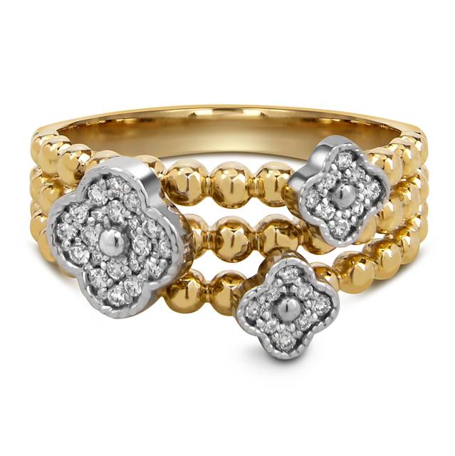 Кольцо из жёлтого золота с бриллиантами (059969)