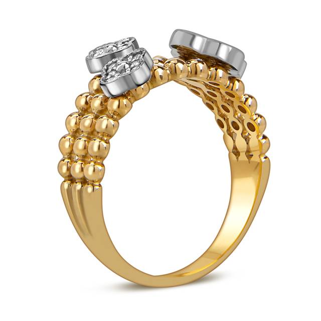 Кольцо из жёлтого золота с бриллиантами (059969)